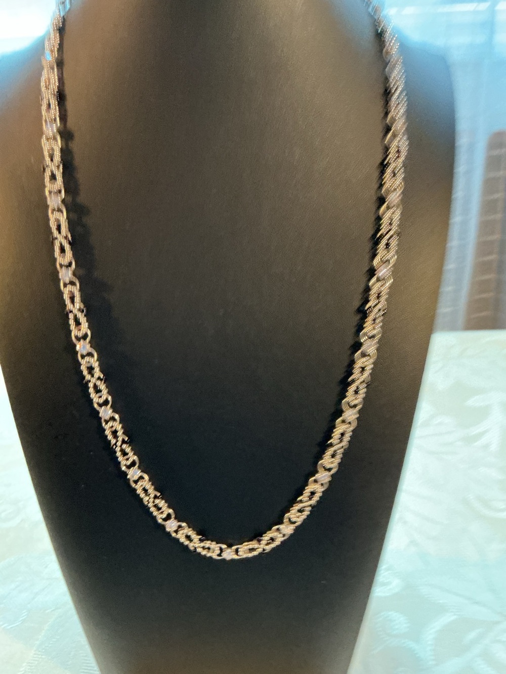 Black & Clear Faceted Seed Bead Chainmaille Silver Tone Necklace,Bracelet,Earrin - Picture 3 of 11